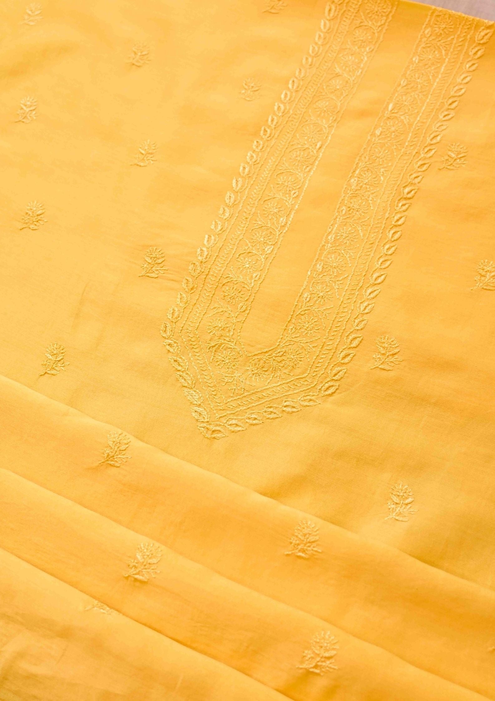 Chanderi Chikankari Men's Kurta Material - SC245135