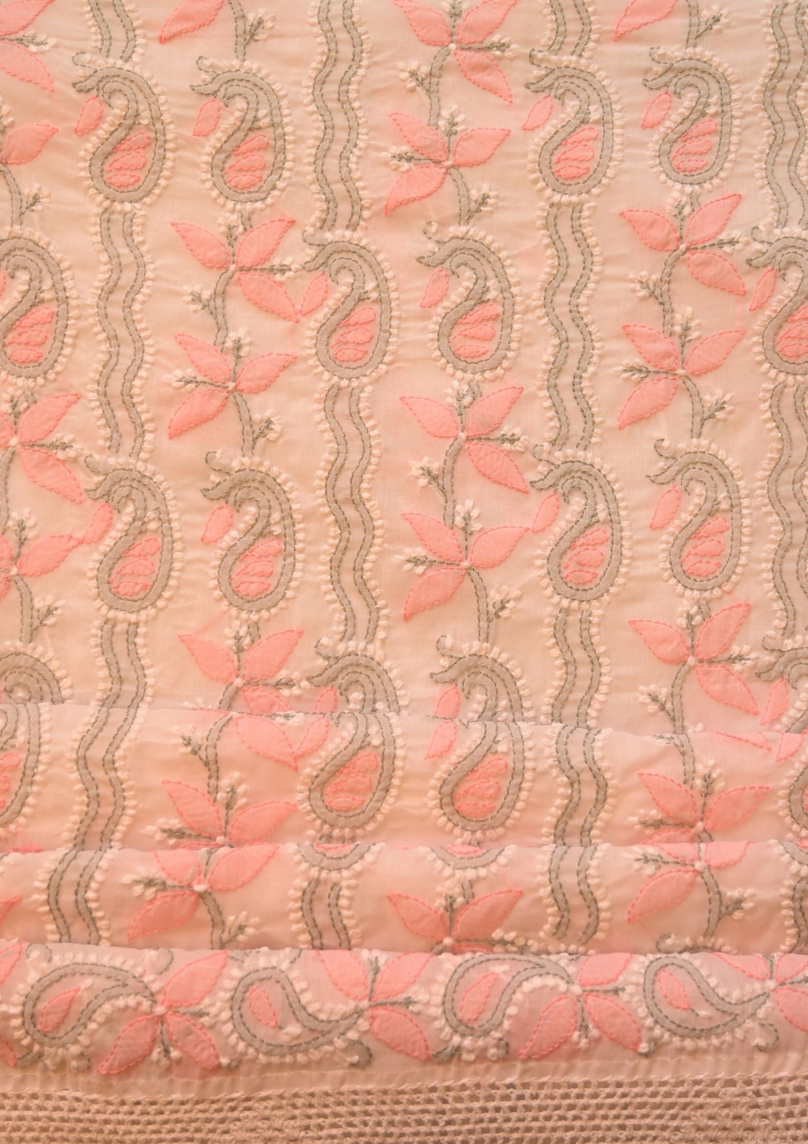 Cotton White - pink and grey 3 pc suit