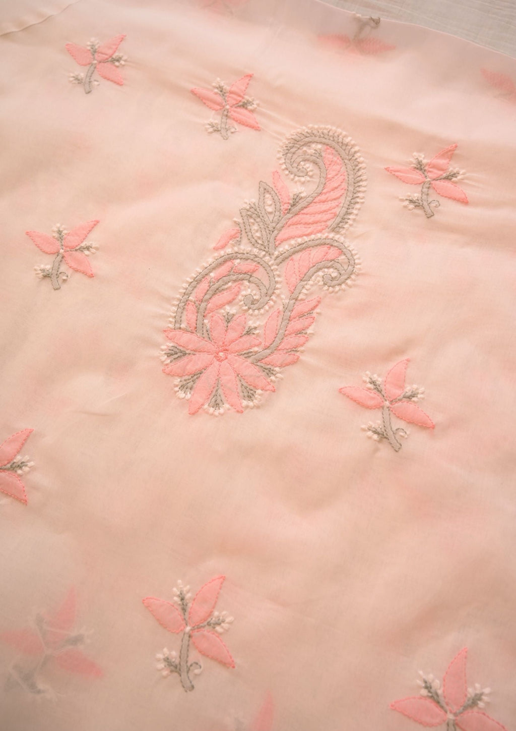 Cotton White - pink and grey 3 pc suit