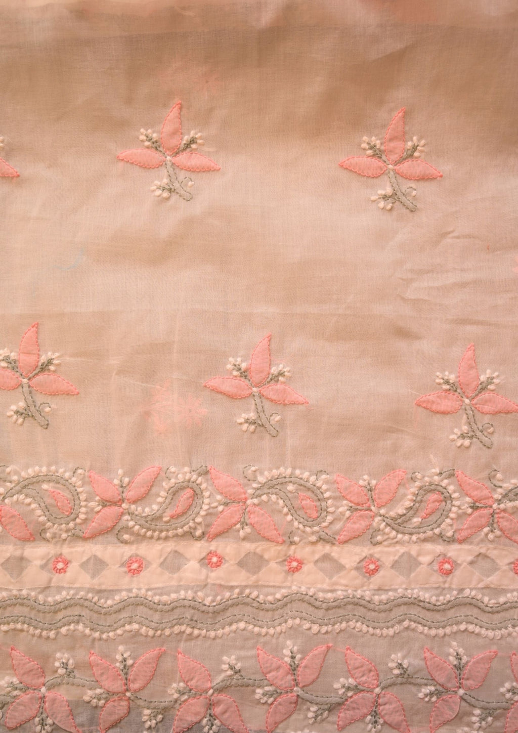 Cotton White - pink and grey 3 pc suit