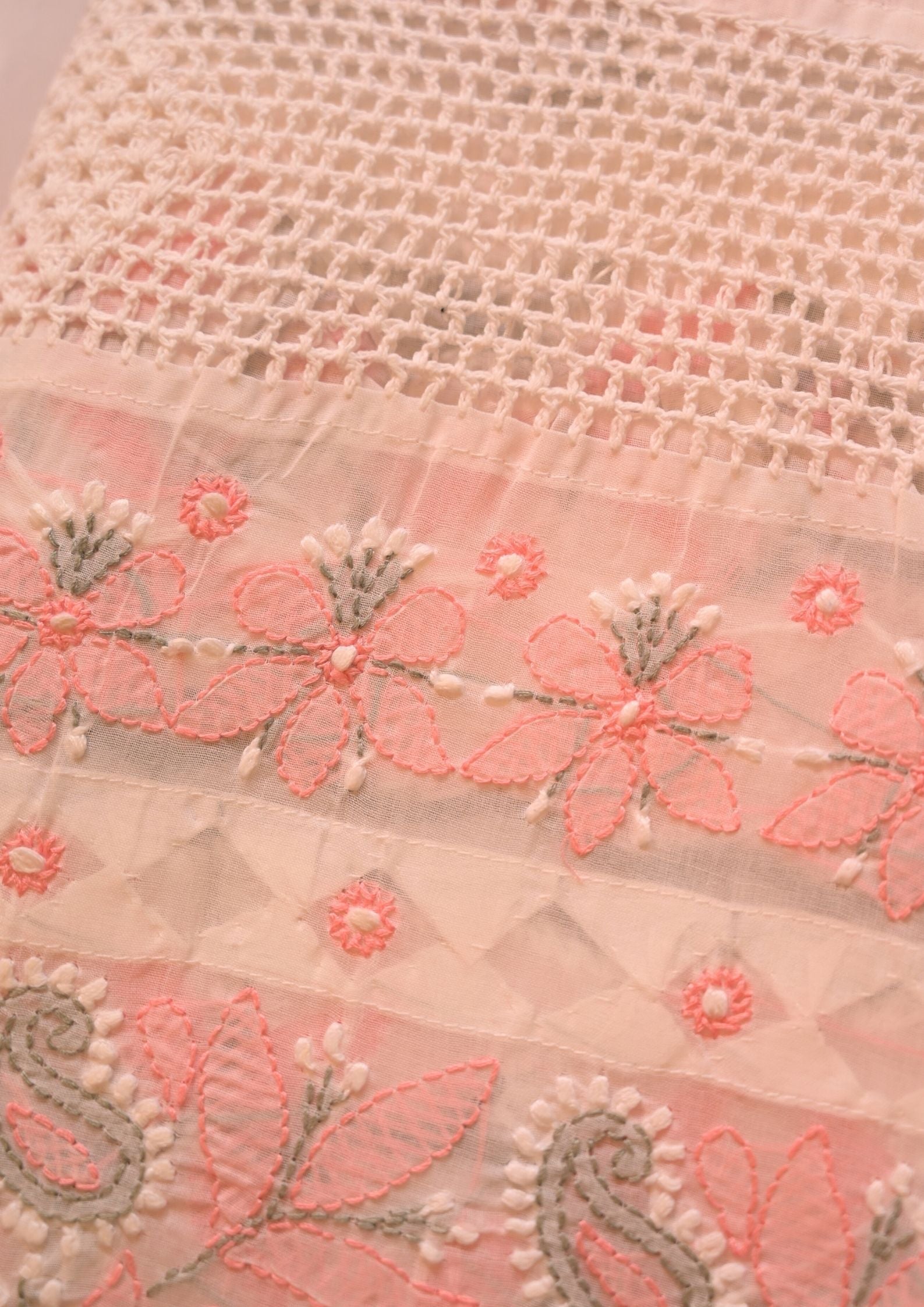 Cotton White - pink and grey 3 pc suit