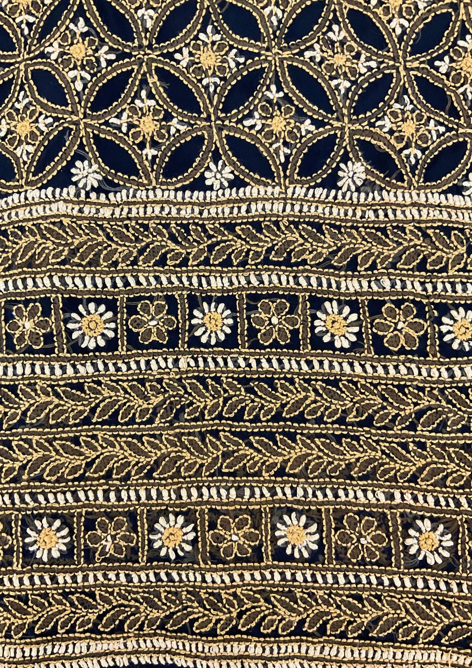 Georgette Unstitched Chikankari Suit 3 pc - Black