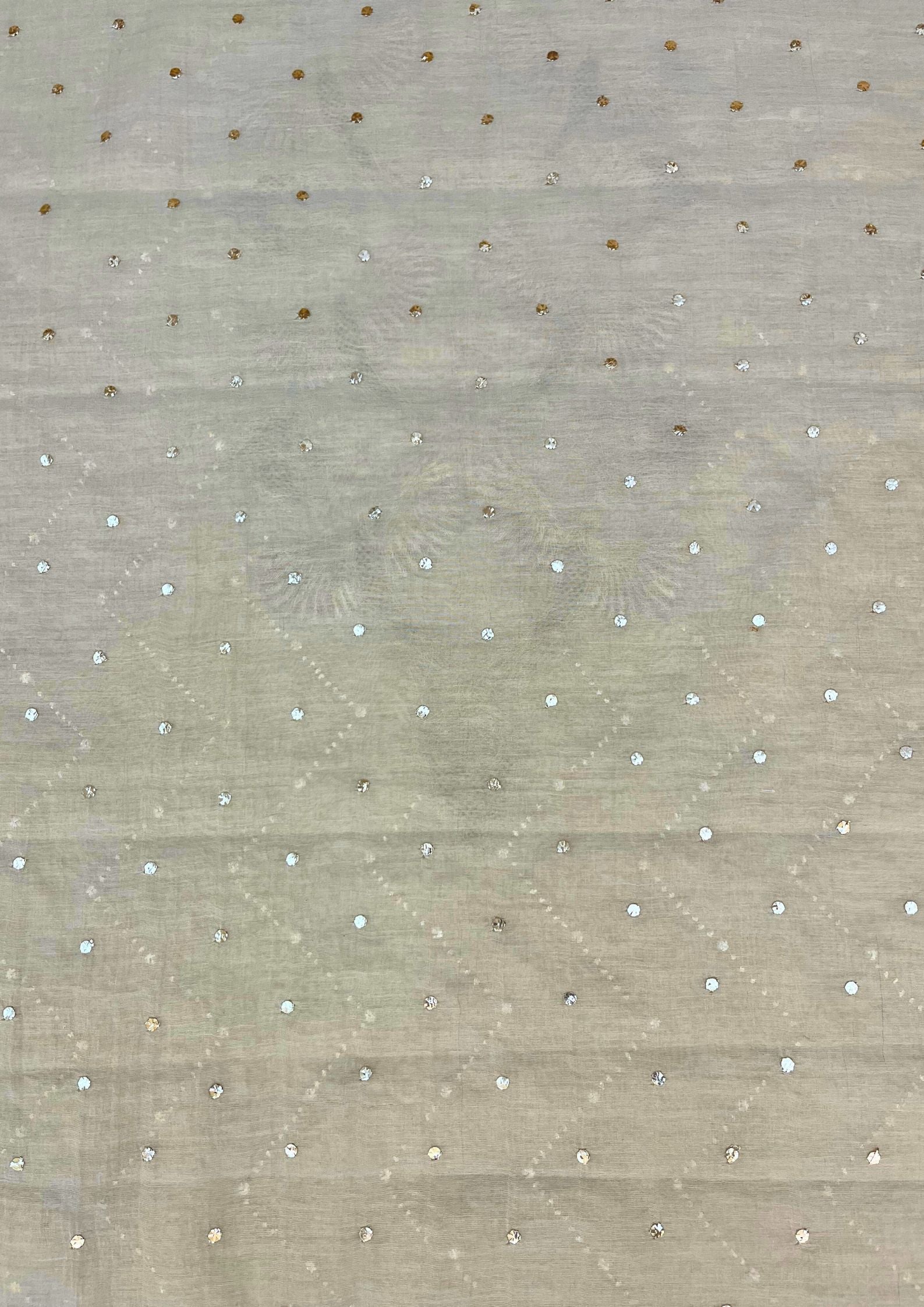 Tissue Mukesh Pitta Work Unstitched Suit - Natural Gold