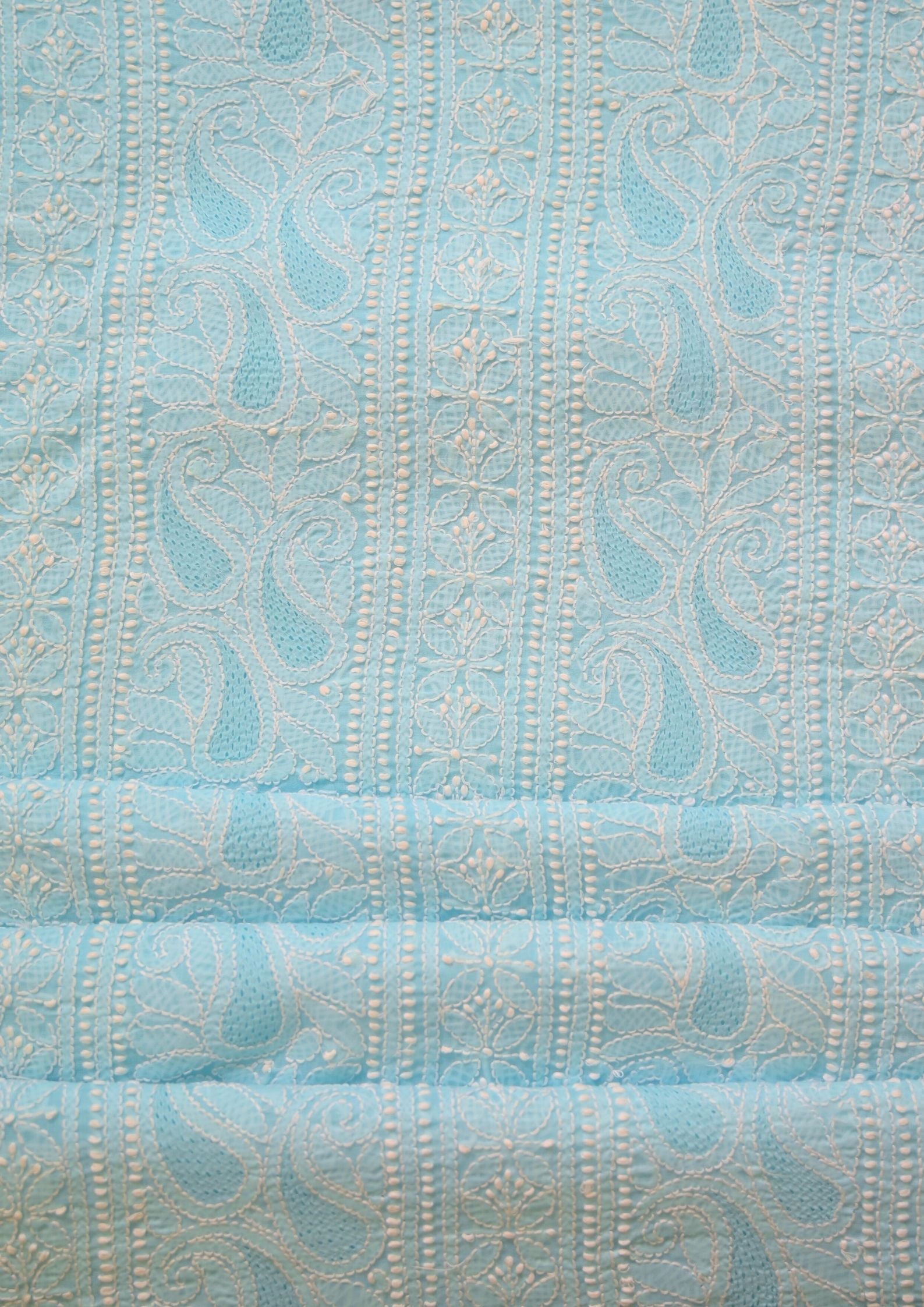 Cotton Aqua Blue 3 pc suit