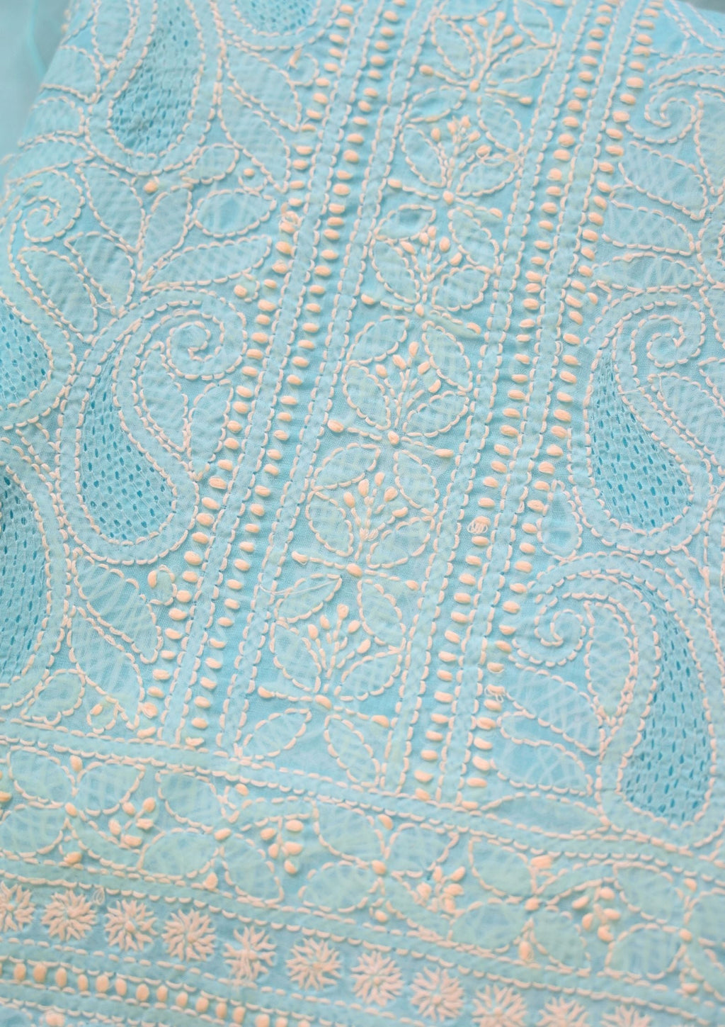 Cotton Aqua Blue 3 pc suit