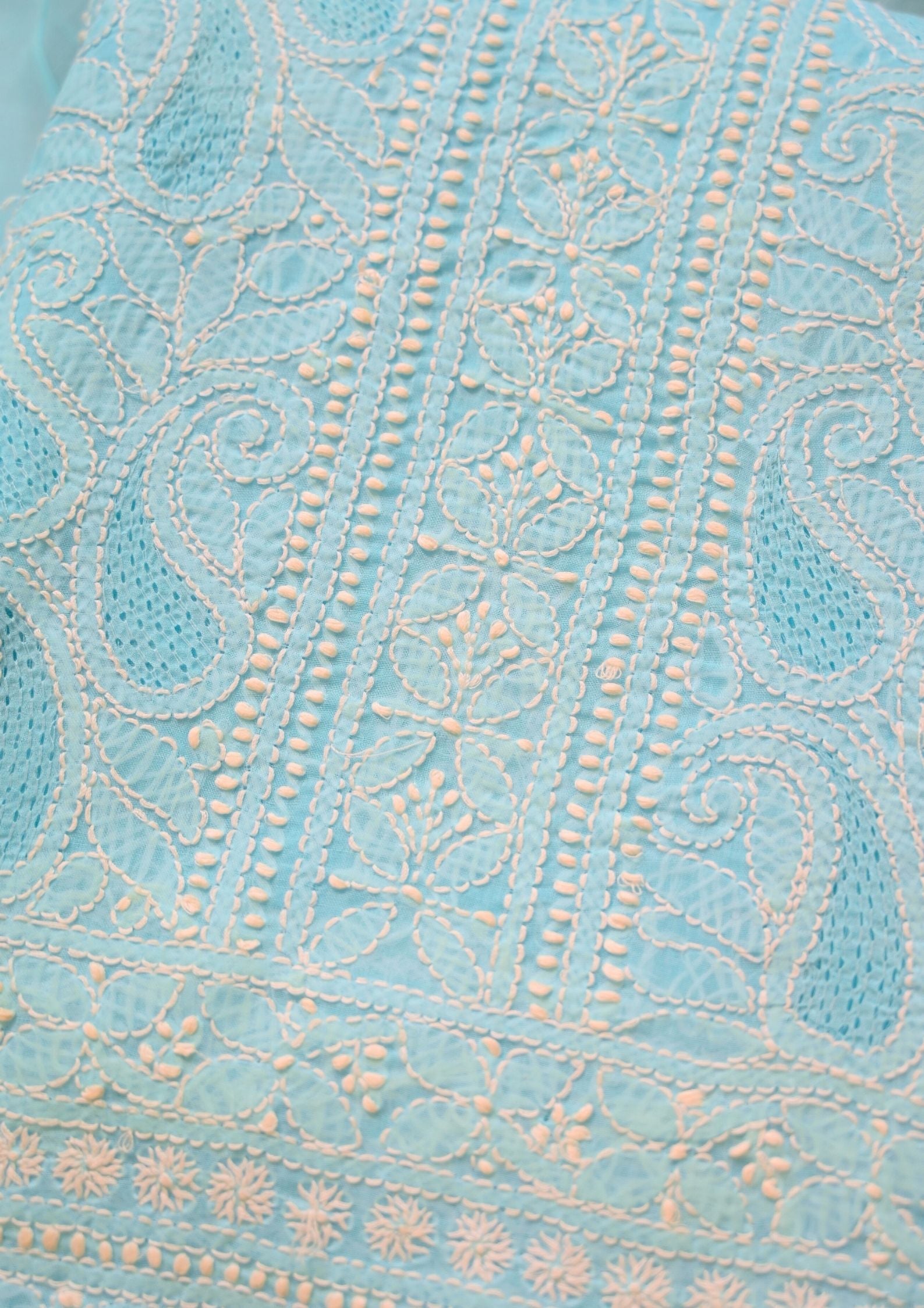 Cotton Aqua Blue 3 pc suit