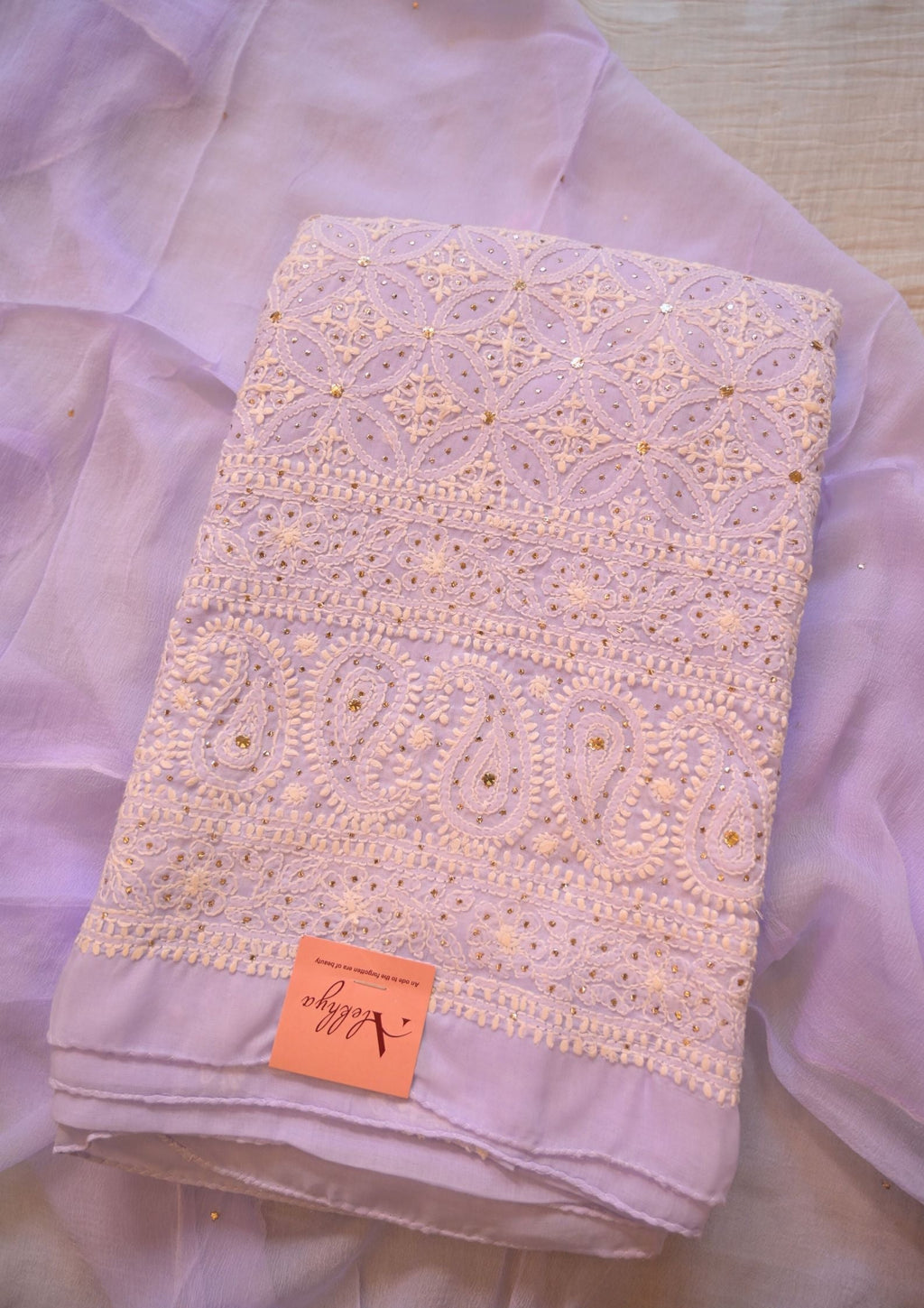 Cotton Lavender 3 pc suit