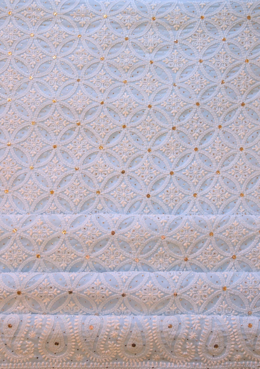 Cotton arctic blue 3 pc suit