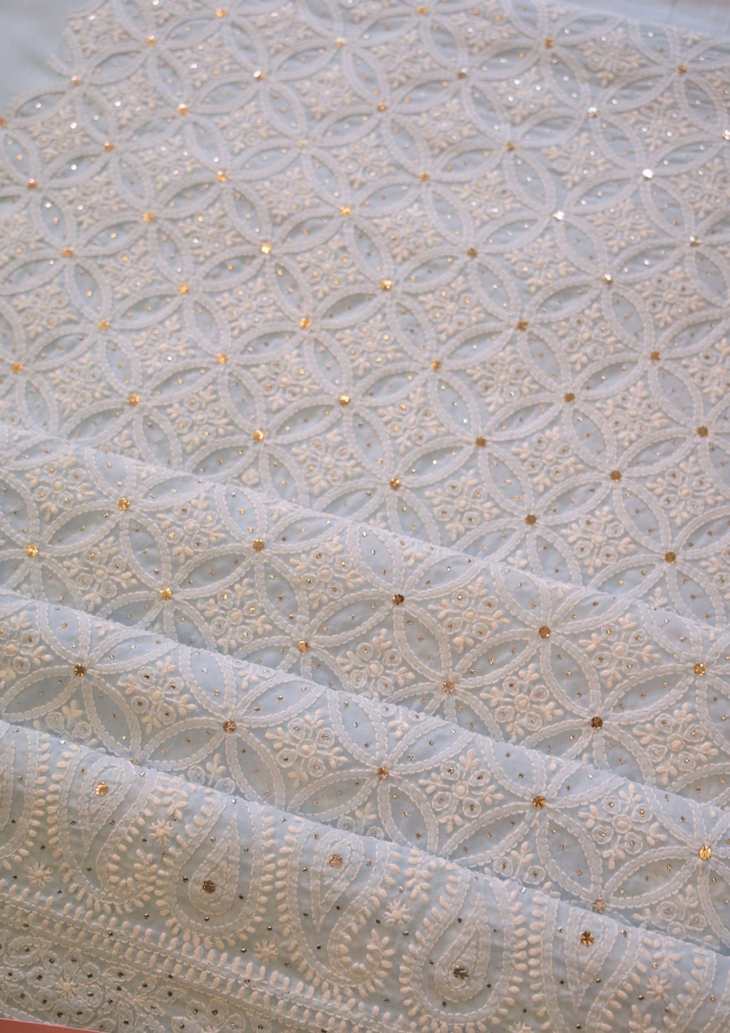 Cotton arctic blue 3 pc suit