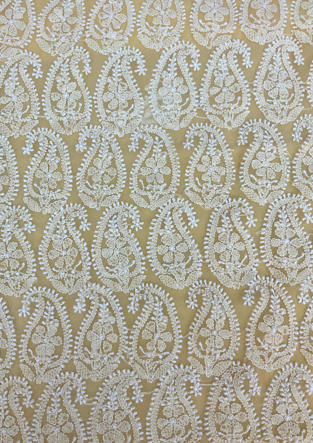 Georgette Unstitched Chikankari Suit 3 pc - Butter