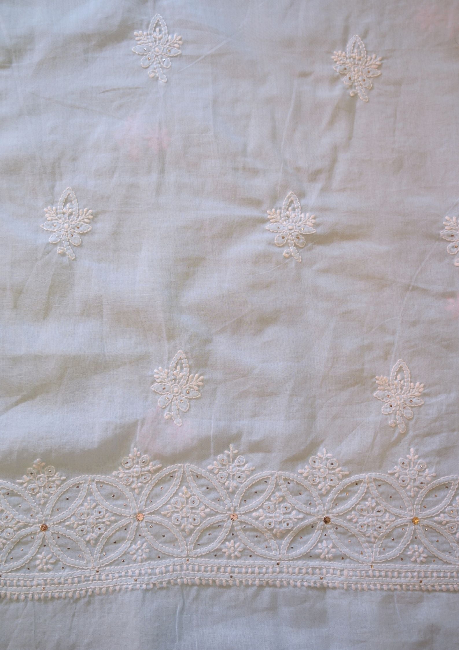 Cotton arctic blue 3 pc suit