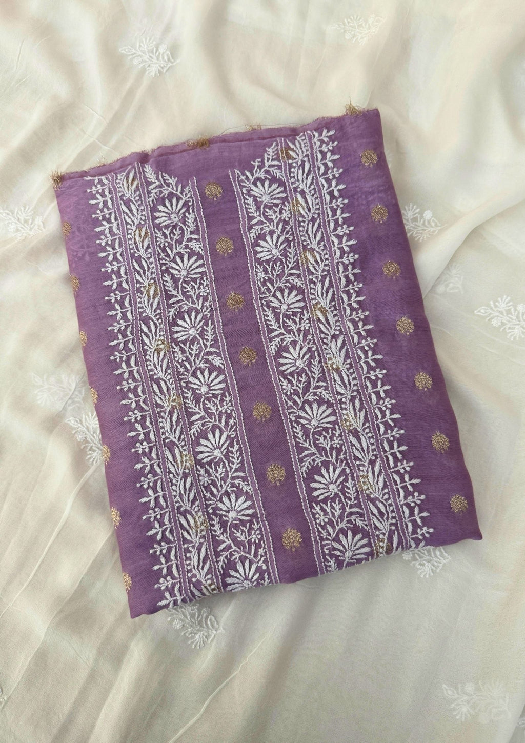 Mull Chikankari Men's Kurta With Banarsi Booti - Mauve