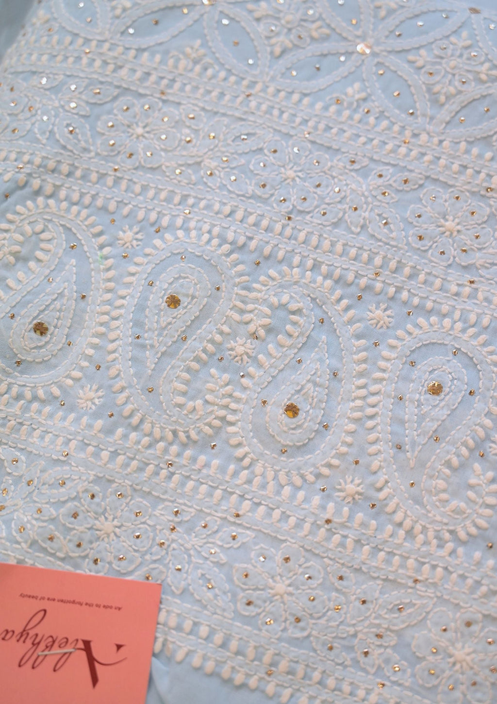 Cotton arctic blue 3 pc suit