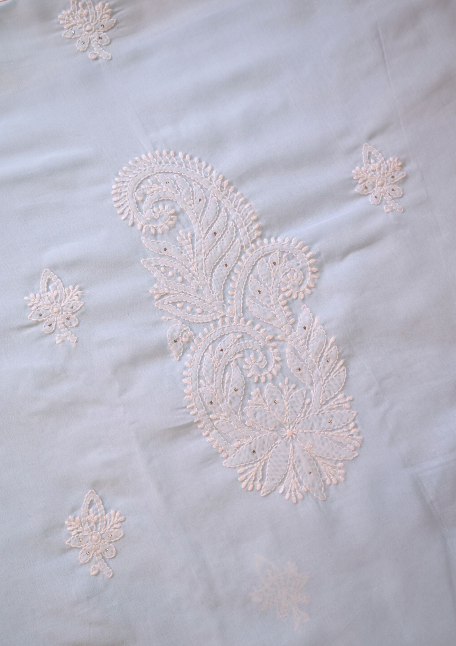 Cotton arctic blue 3 pc suit