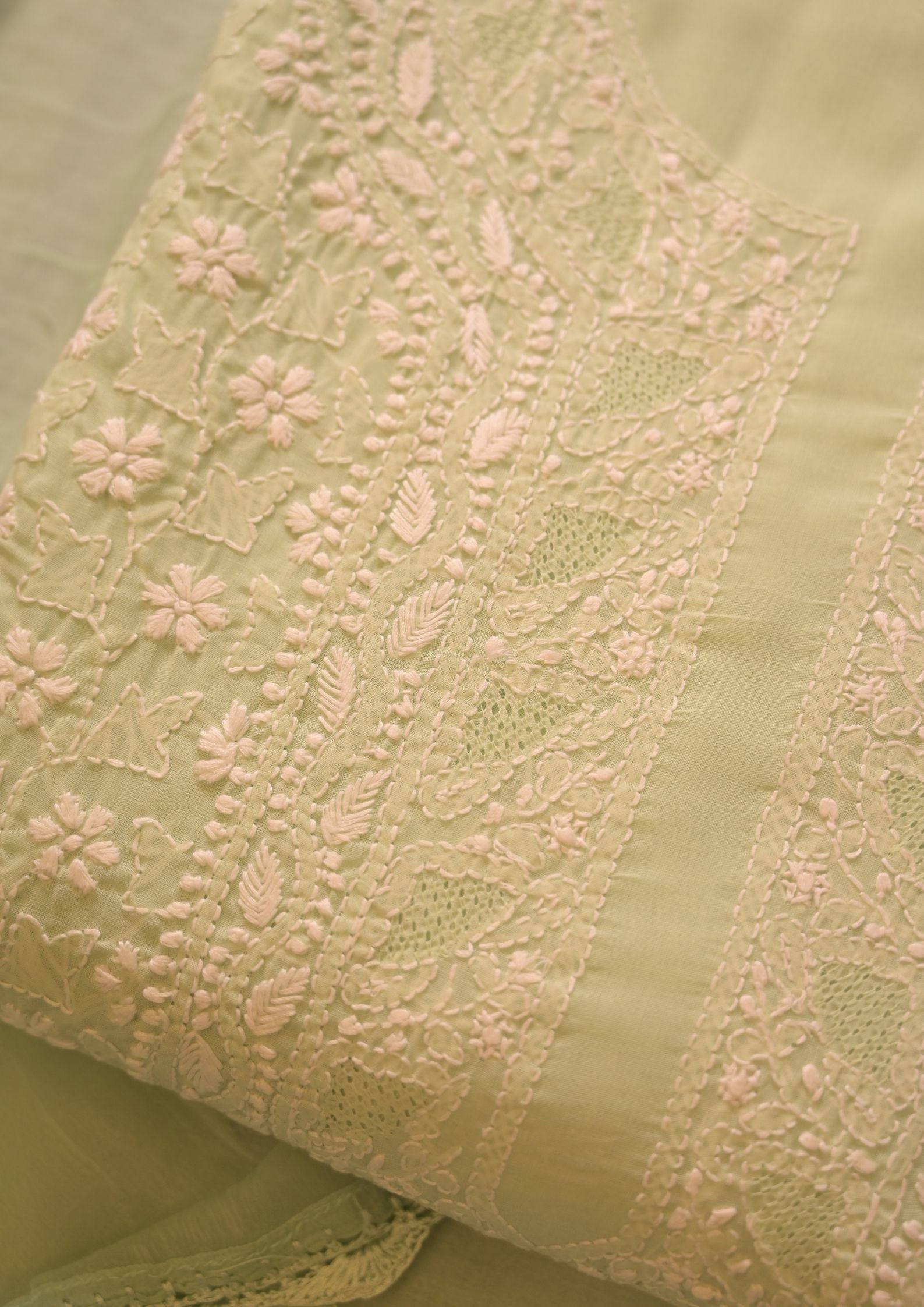 Cotton Mint Green 3 pc Suit