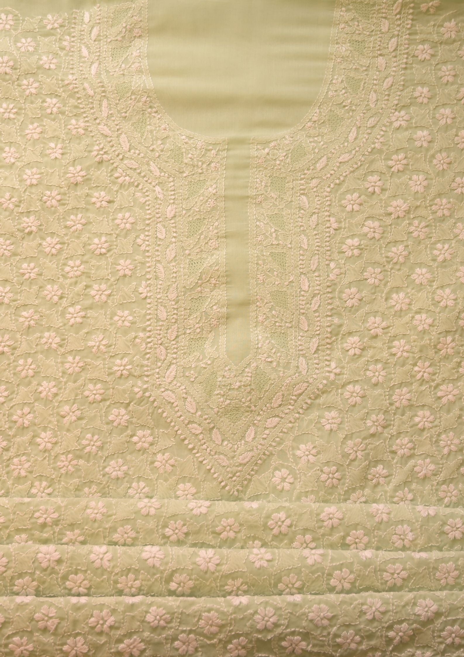 Cotton Mint Green 3 pc Suit