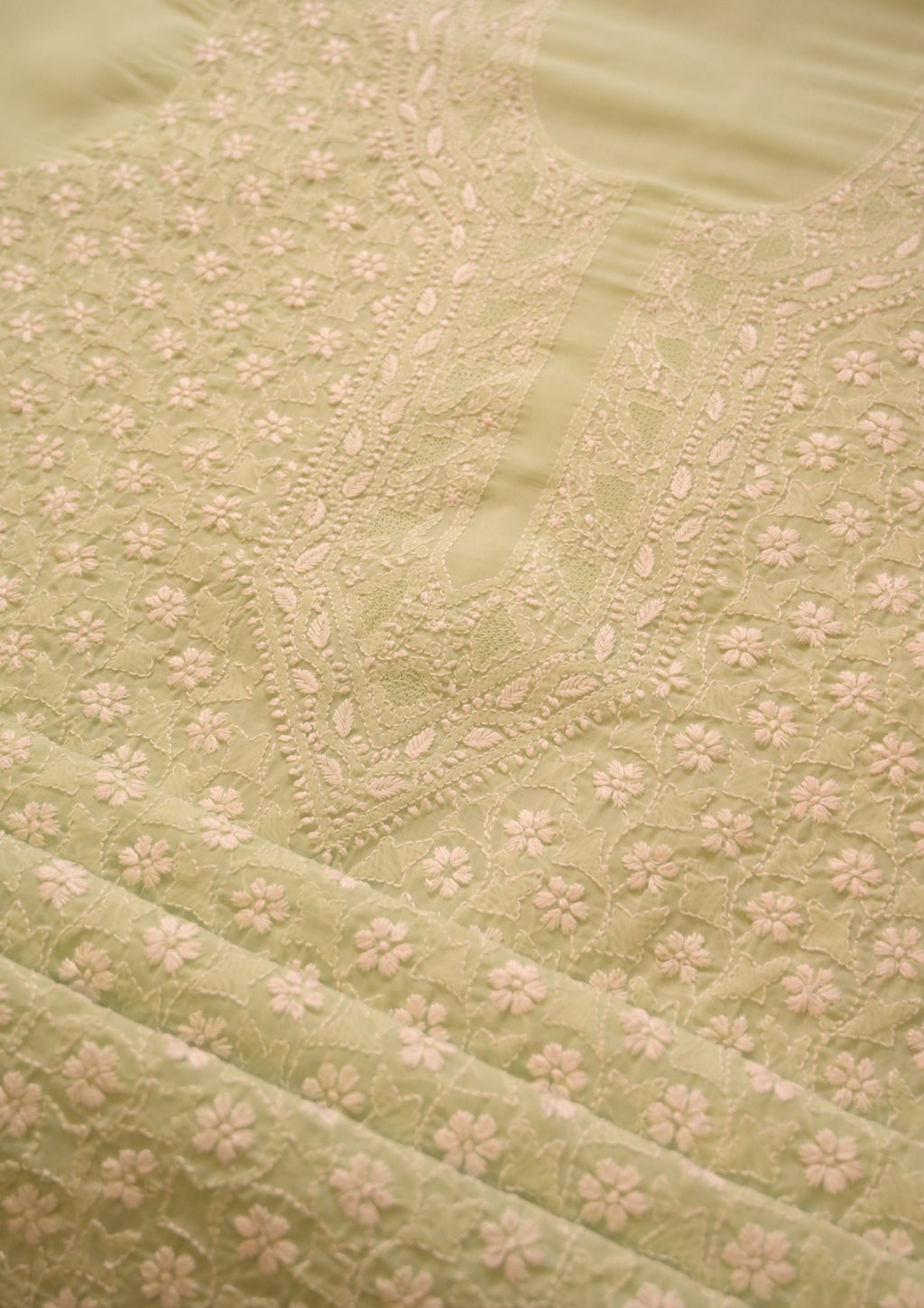 Cotton Mint Green 3 pc Suit