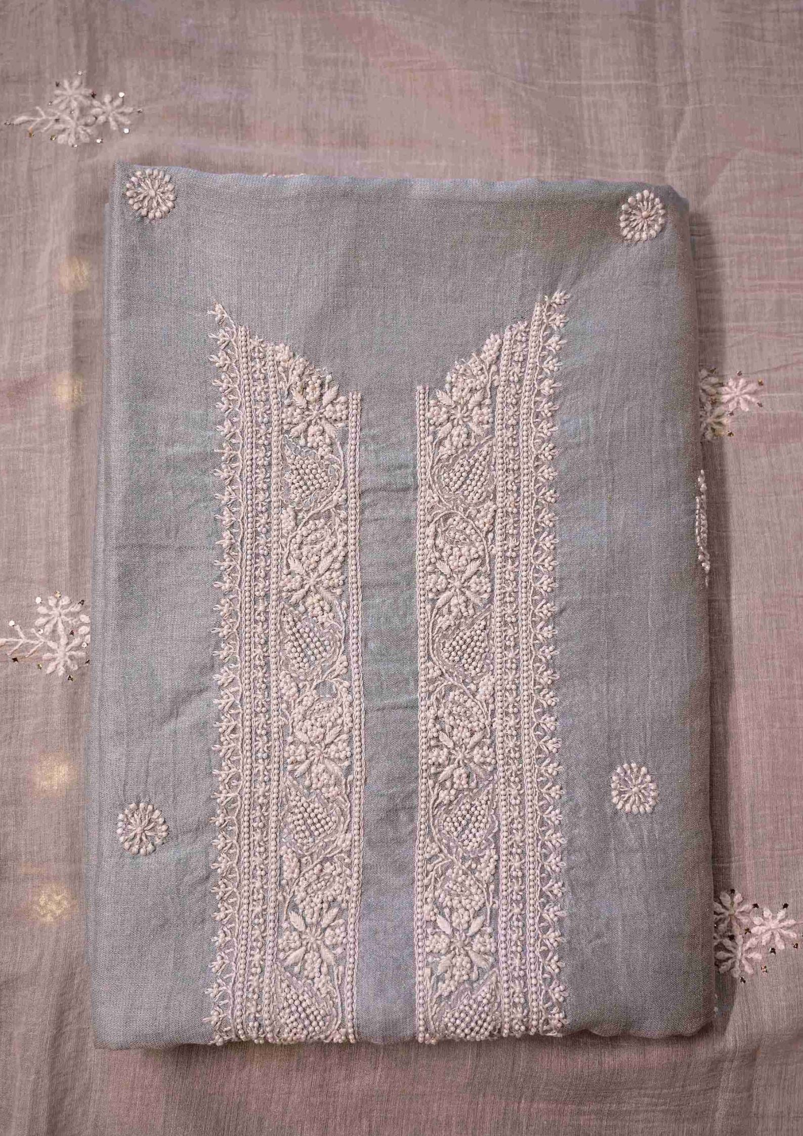 Men's Tissue Chanderi Unstitch Kurta - sc2423321