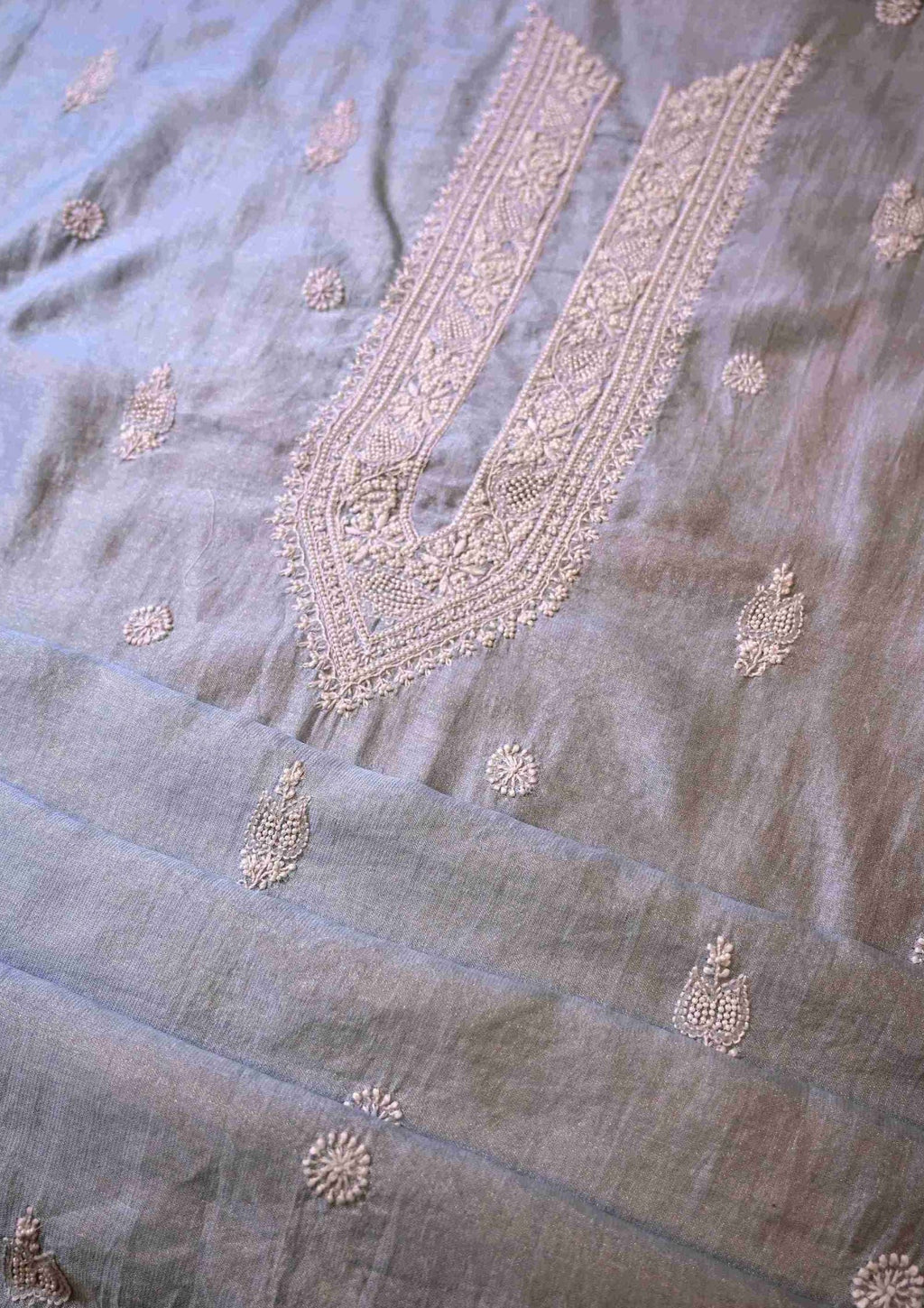 Men's Tissue Chanderi Unstitch Kurta - sc2423321