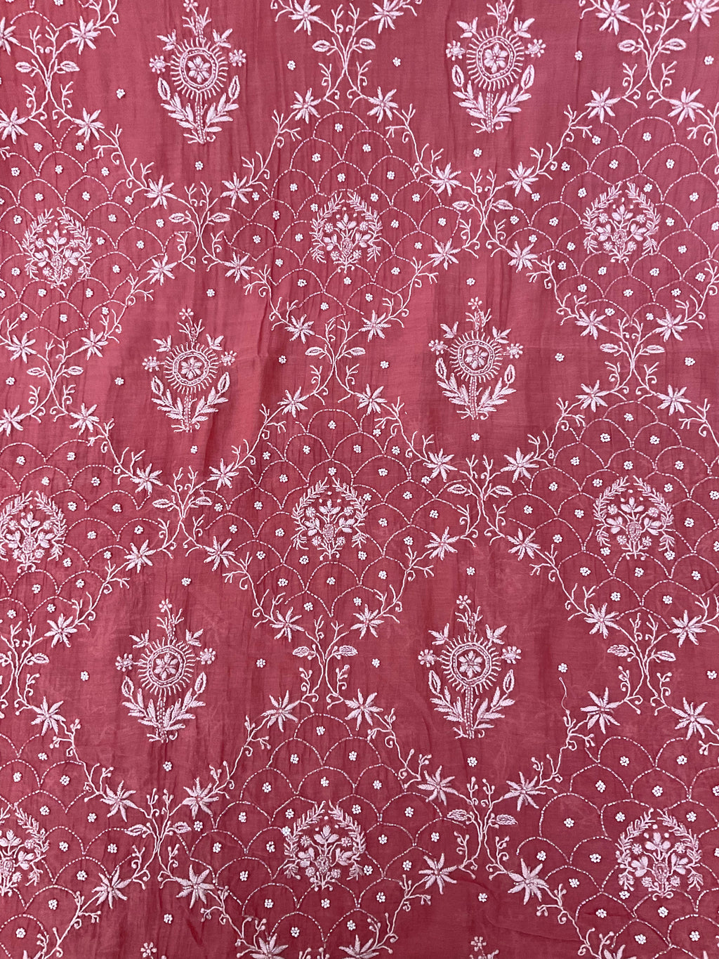 Mall Chanderi Unstitched Suit - Dusty Pink