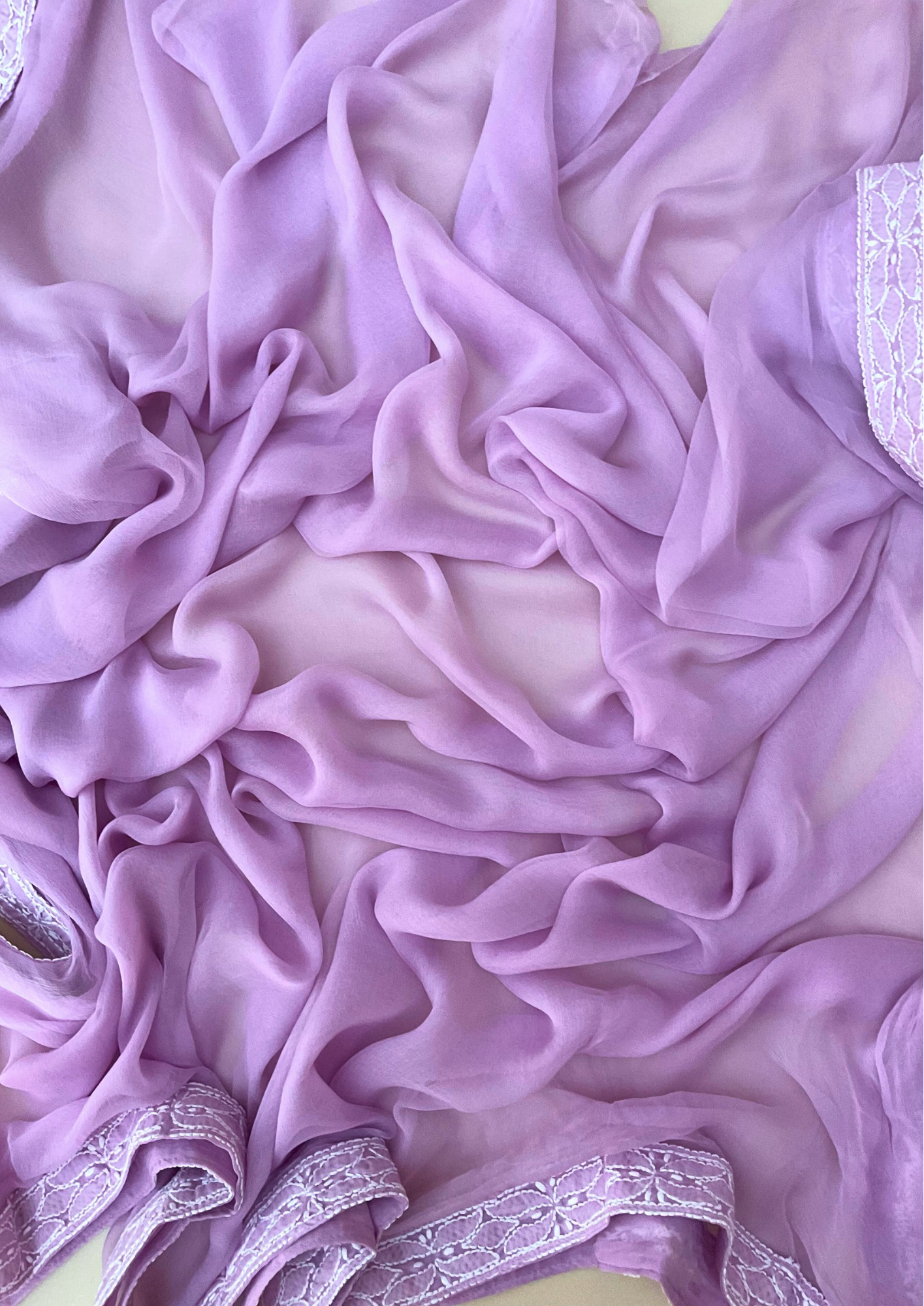 Cotton unstitched Chikankari Suit Material - Mauve